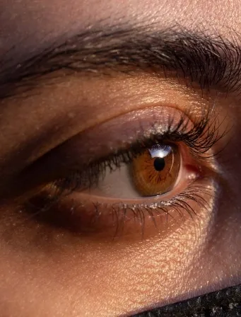 Person practising healthy eye care habits